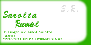 sarolta rumpl business card